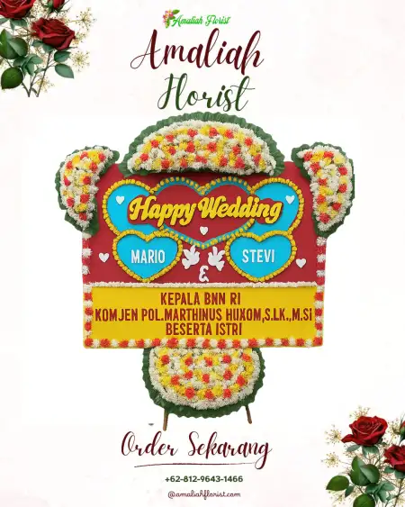 Papan Bunga Pernikahan Baiya